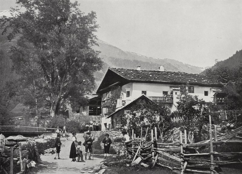 Sandwirt, Sandhof, no Vale do Passeier, terra natal de Andreas Hofer (foto a p/b) de European Photographer