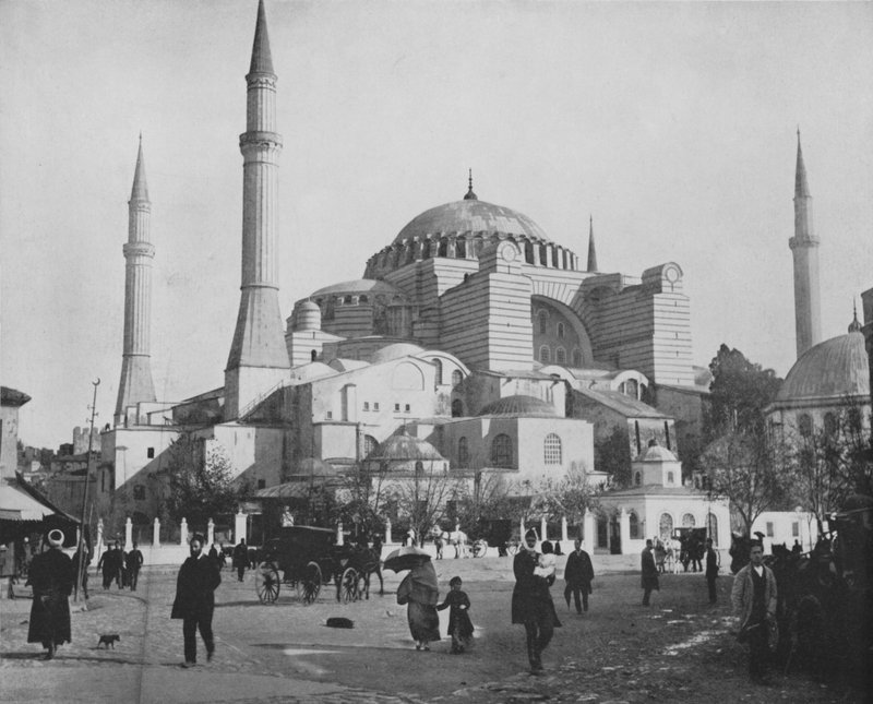 A Mesquita de Sófia, Constantinopla (foto a p/b) de European Photographer