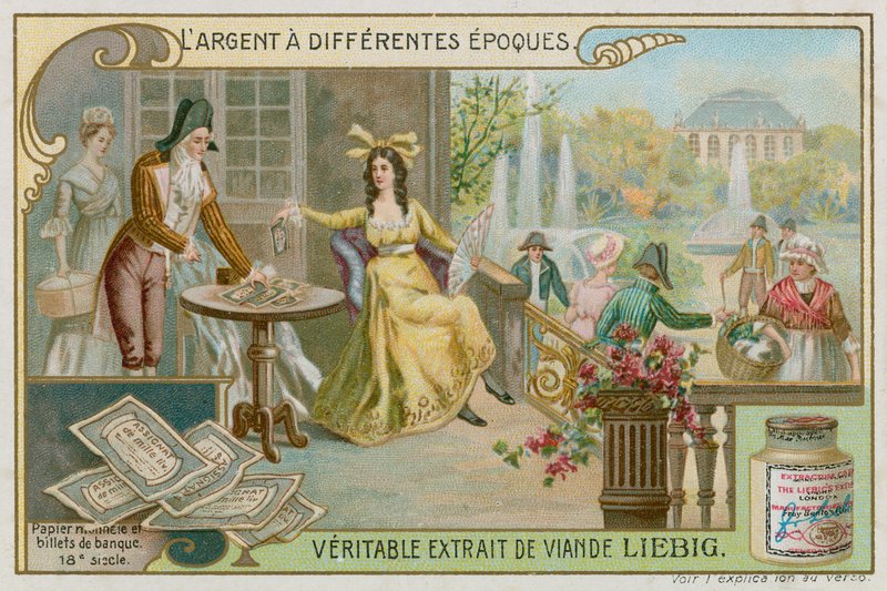 Notas de papel do século XVIII de European School