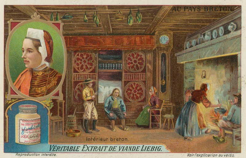 Uma casa bretã (chromolitho) de European School