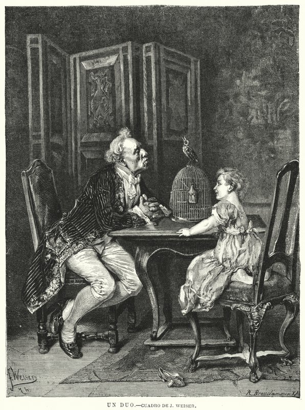 Um dueto (litho) de European School