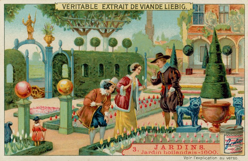 Um jardim holandês de 1600 de European School