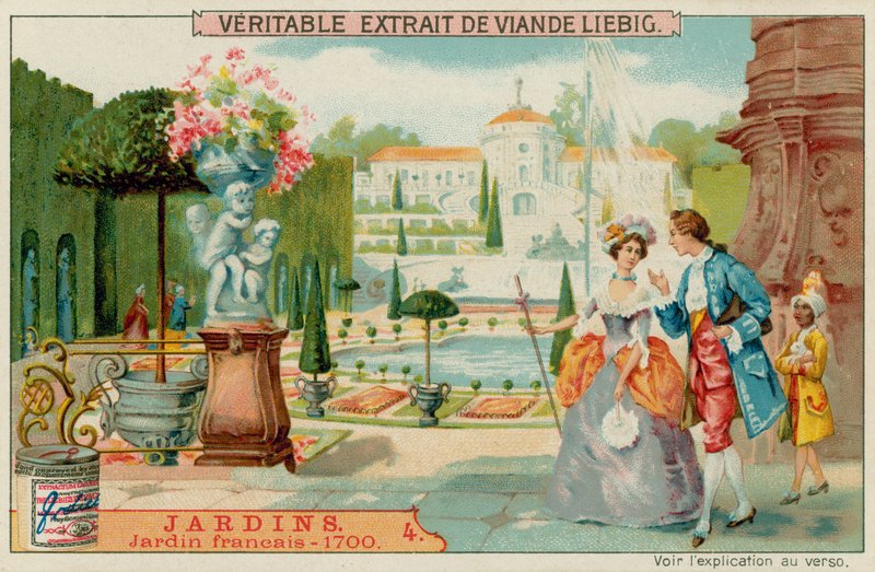 Um jardim francês de 1700 de European School