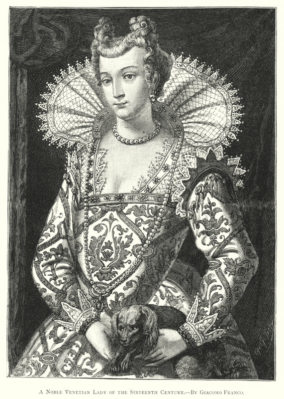 Uma Nobre Senhora Veneziana do Século XVI (gravura) de European School