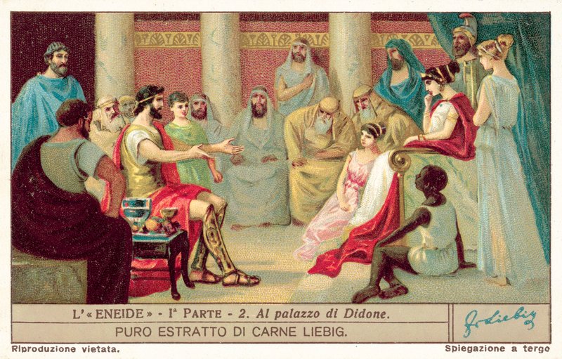 Enéas no palácio do Dido (chromolitho) de European School
