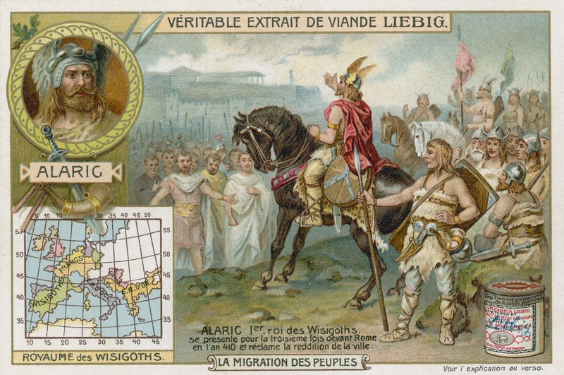 Alarico I, rei dos visigodos, aceita a rendição de Roma, 410 de European School