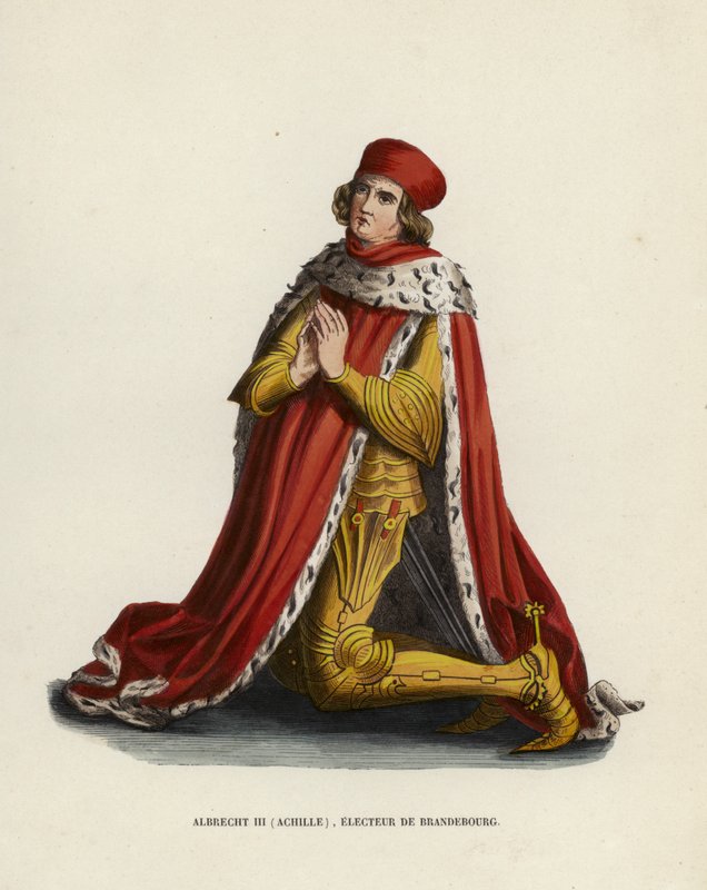 Albrecht III, Achille, Electeur De Brandebourg (gravura colorida) de European School