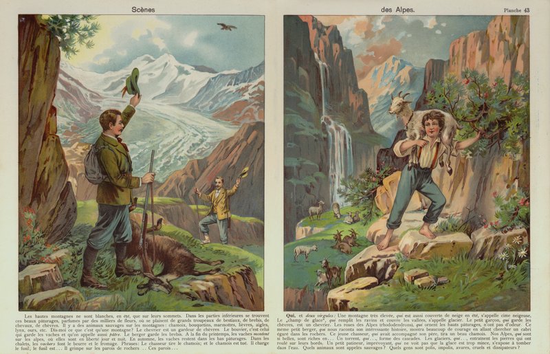 Cenas alpinas (chromolitho) de European School