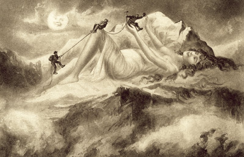 Alpinismo (litografia) de European School