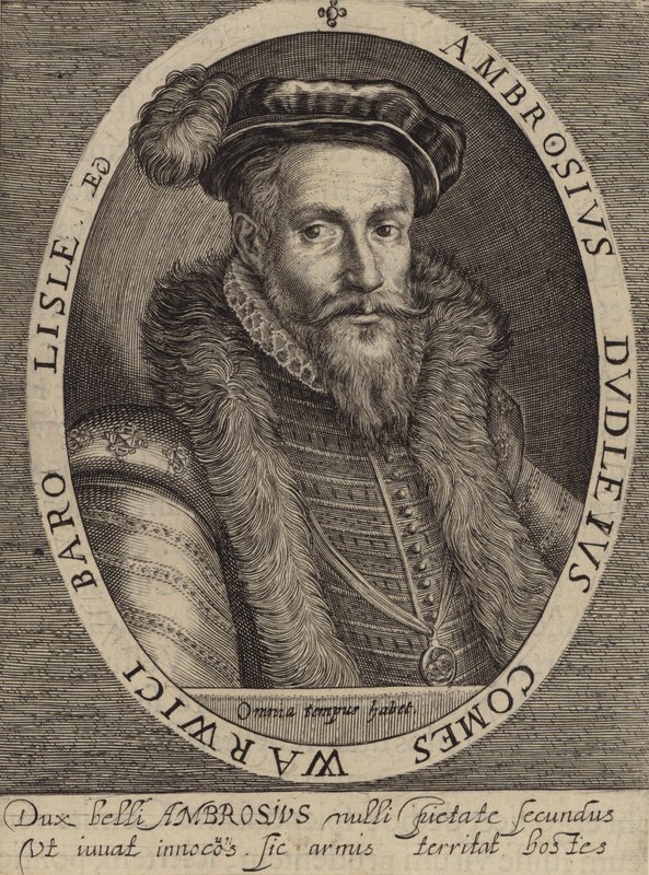 Ambrose Dudley, 3º Conde de Warwick (gravura) de European School