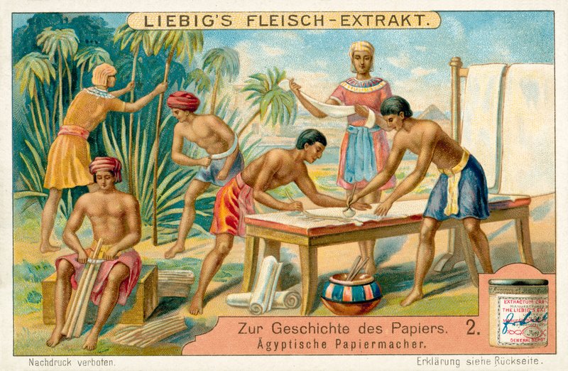 Antigos papeleiros egípcios (chromolitho) de European School