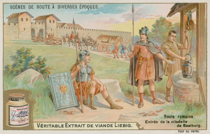 Antiga estrada romana em forte de saalburg de European School