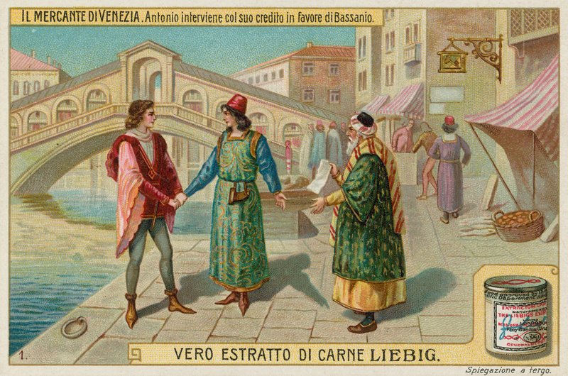 Antonio intervém em Bassanios com Shylock de European School