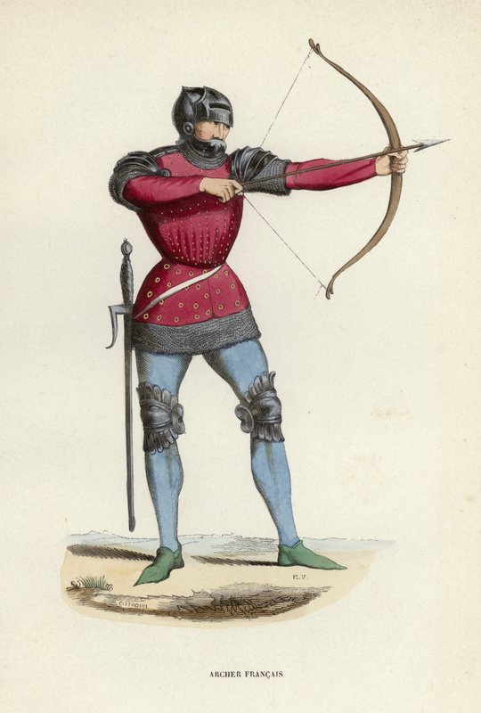 Archer Francais (gravura a cores) de European School