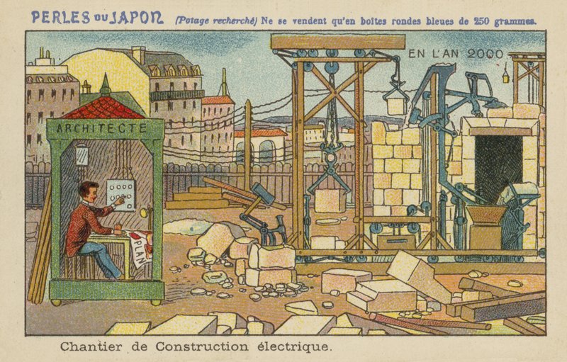 Canteiro de obras elétrico automatizado no ano 2000 de European School