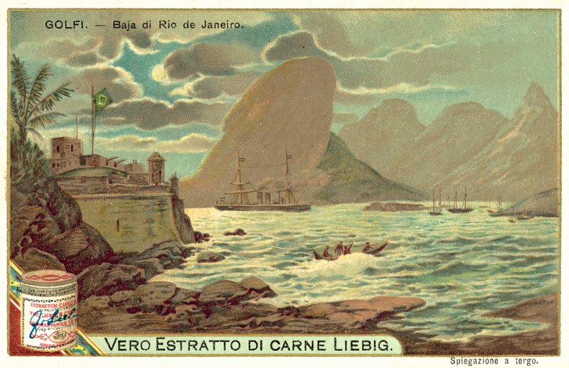 Baía do Rio de Janeiro, Brasil (chromolitho) de European School