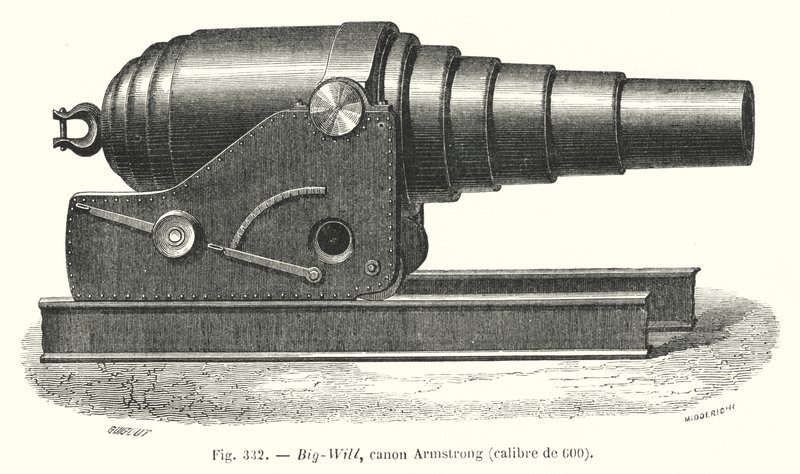 Big-Will, cano Armstrong, calibre 600 (gravura) de European School