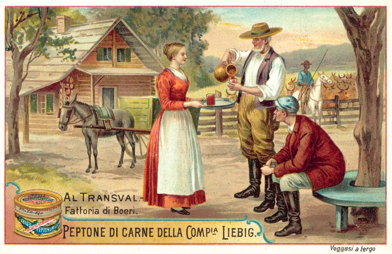 Fazenda bôer no Transvaal (chromolitho) de European School