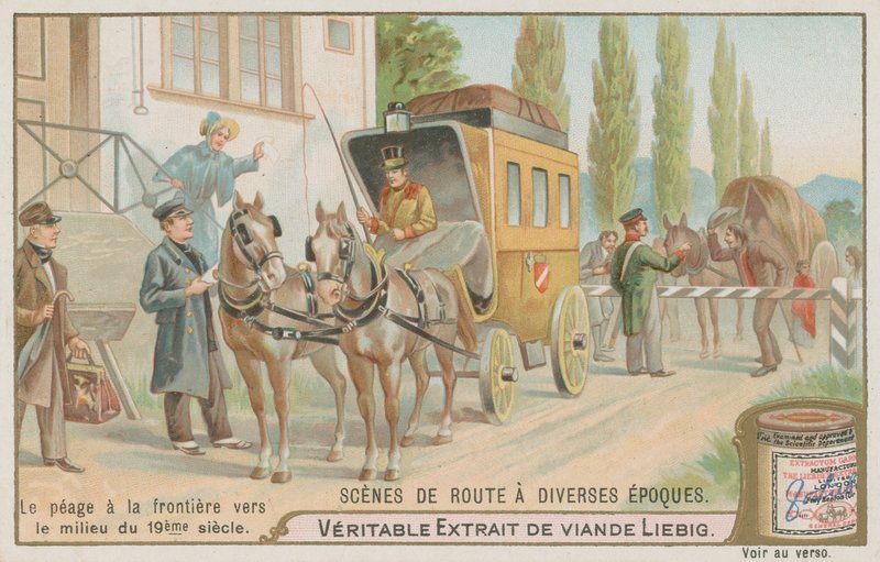 Pedágio de Fronteira na Estrada do Século 19 de European School