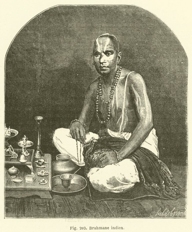 Brahmin indiano (gravura) de European School