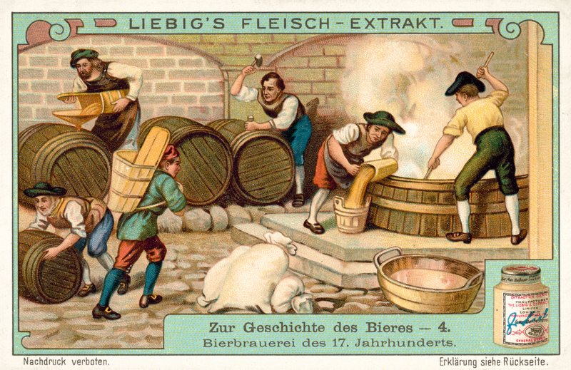 Cervejaria do Século XVII (chromolitho) de European School