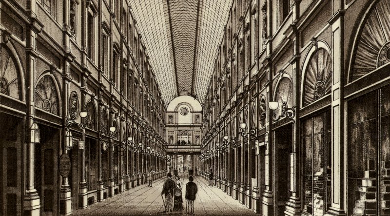 Bruxelles/Bruxelas: Galeries St Hubert (litografia) de European School