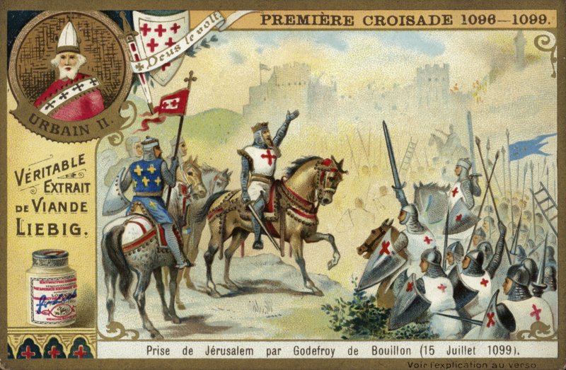 Captura de Jerusalém por Godfrey of Bouillon, Primeira Cruzada, 15 de julho de 1099 de European School