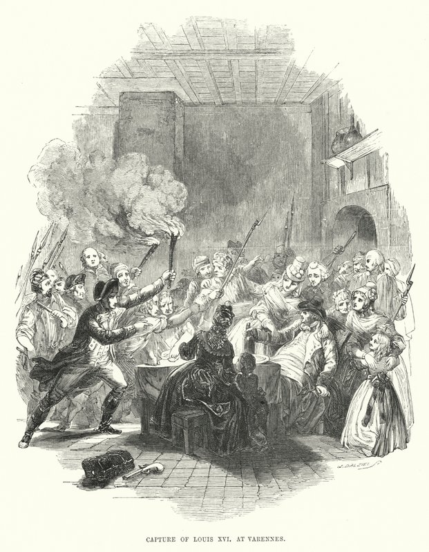 Captura de Luís XVI em Varennes (gravura) de European School