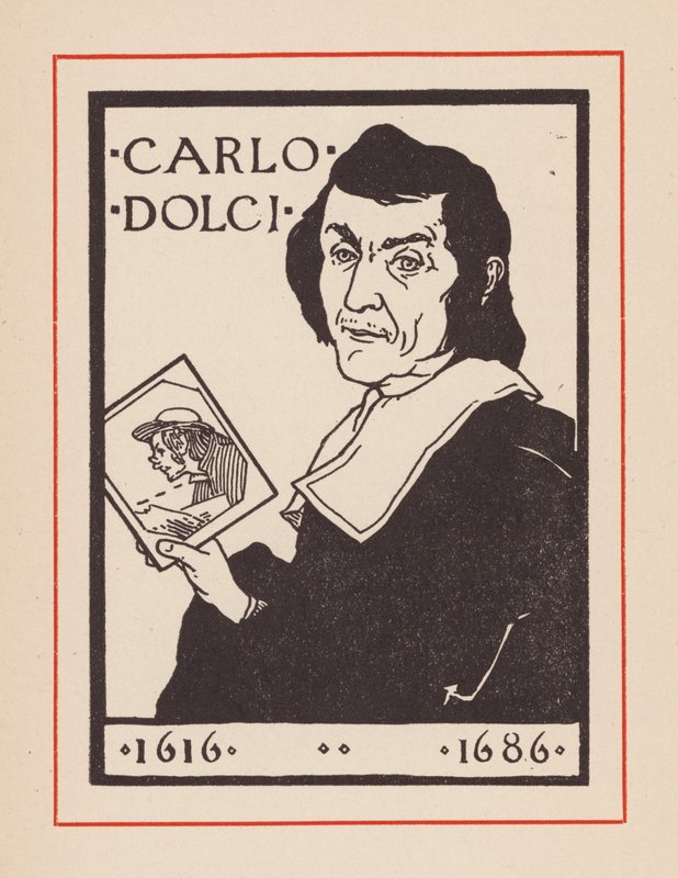 Carlo Dolci, artista barroco italiano (litografia) de European School