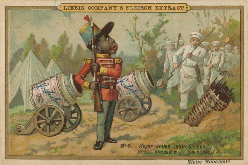 Desenhos animados African Guards Leibig Meat Extract Canon de European School