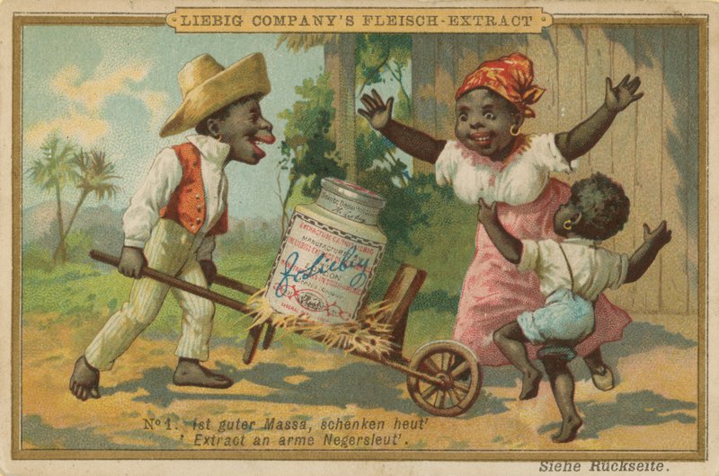 Desenhos animados africanos bem-vindos Leibig carne extrato de European School