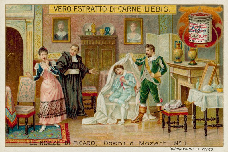Cherubino, o conde, Susannah e Basilio de European School