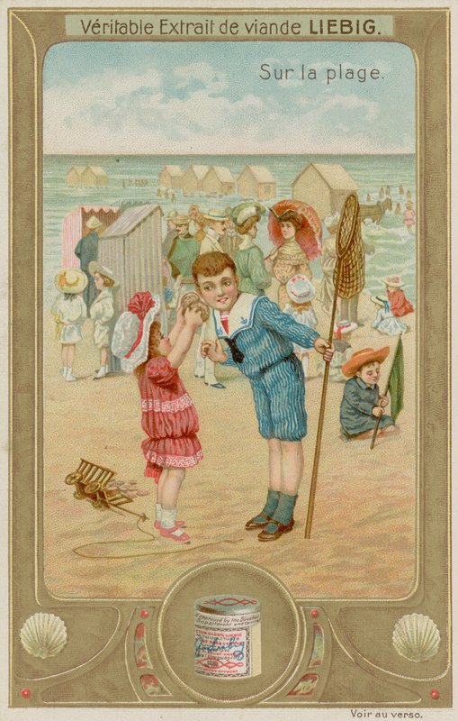Crianças ouvindo o mar em uma concha de European School