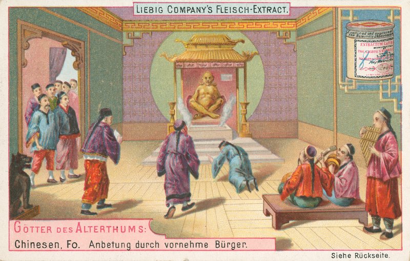 China, Fo, cartão Liebig, início do século XX (cromo) de European School
