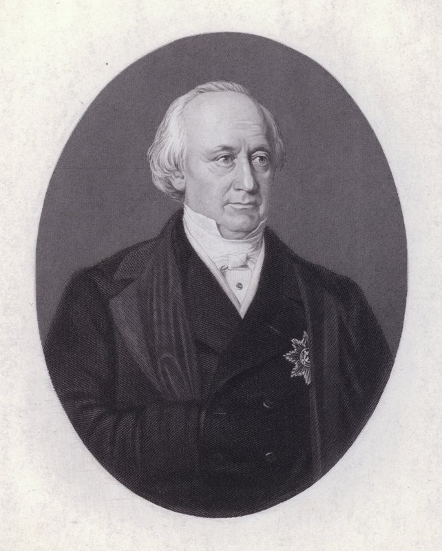 Christian Karl Josias von Bunsen, diplomata e estudioso alemão (gravura) de European School