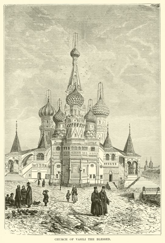 Igreja de Vasili, o Beato (gravura) de European School