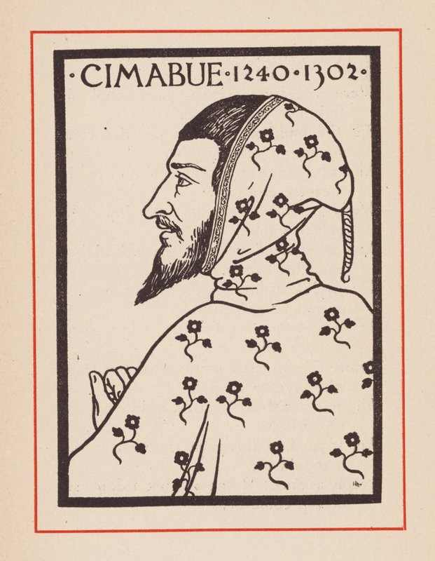 Cimabue, artista medieval italiano (litografia) de European School