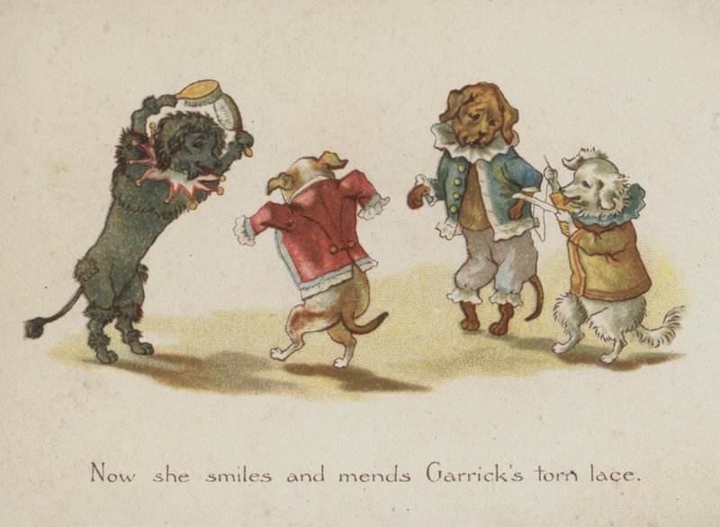 Cães de banda desenhada (cor litho) de European School