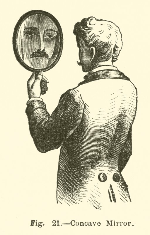 Espelho côncavo (gravura) de European School