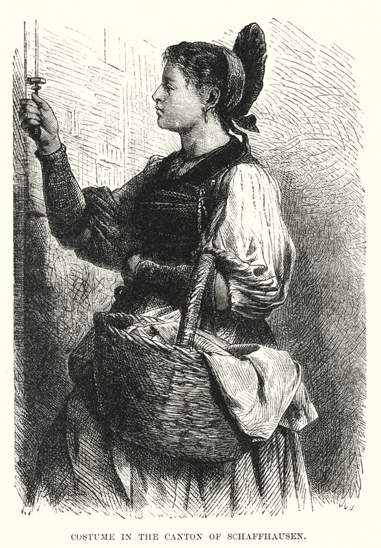 Traje no Cantão de Schaffhausen (gravura) de European School