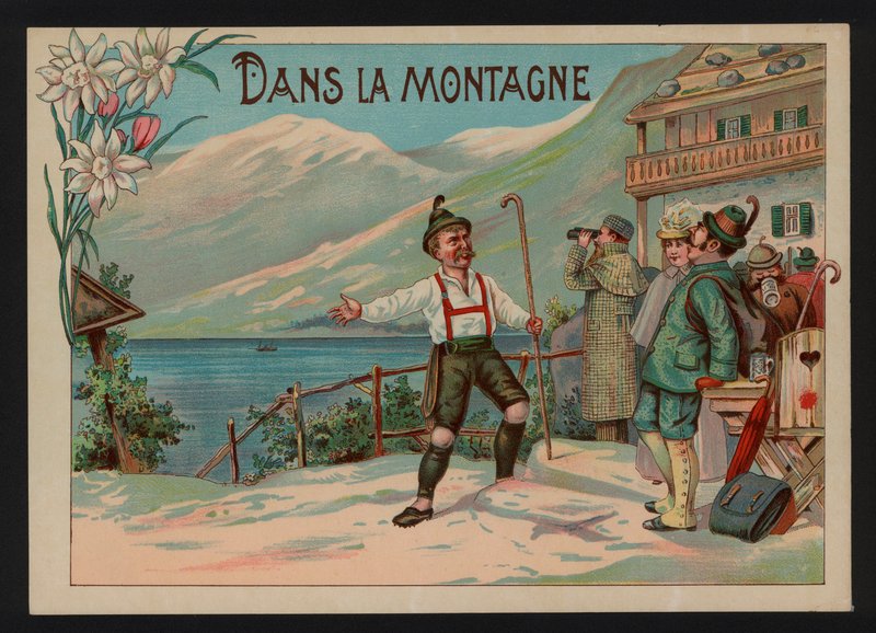 Em La Montagne (cor litho) de European School