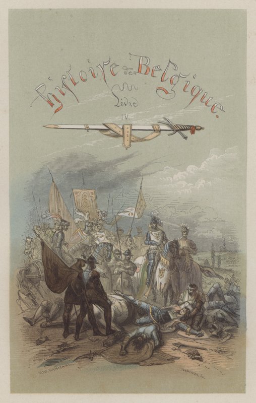Morte de Philip van Artevelde, líder de uma revolta dos burgueses flamengos contra o Conde Luís II da Flandres, na Batalha de Roosebeke de European School