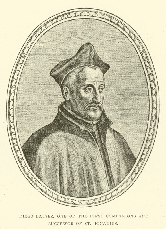 Diego Lainez, um dos primeiros companheiros e sucessor de Santo Inácio (gravura) de European School