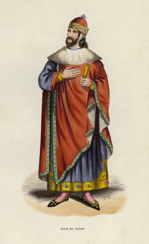 Doge De Venise (gravura colorida) de European School