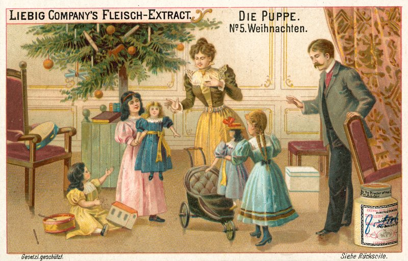 Bonecas no Natal (chromolitho) de European School