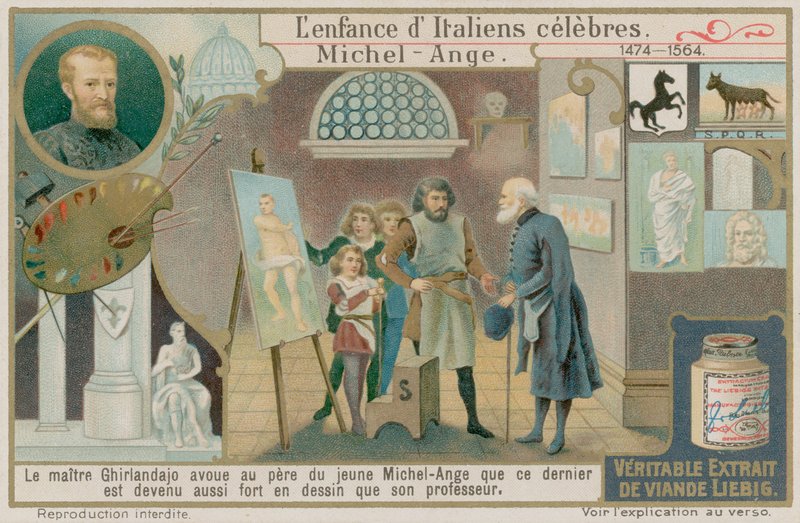 Domenico Ghirlandaio olha para o trabalho de Michaelangelos de European School