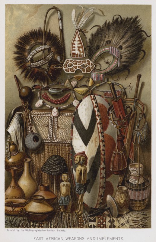 Armas e Implementos da África Oriental (chromolitho) de European School