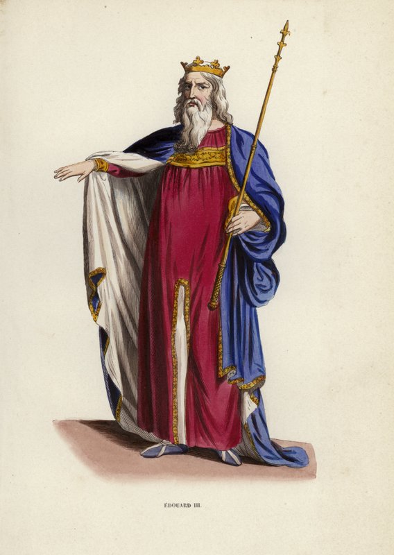Edouard III (gravação a cores) de European School