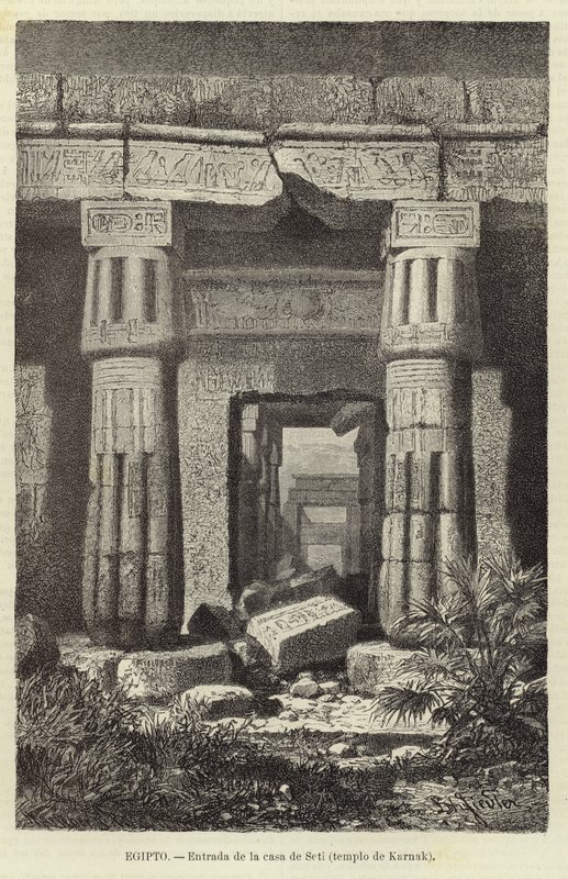 Egito - entrada para a casa de Seti de European School