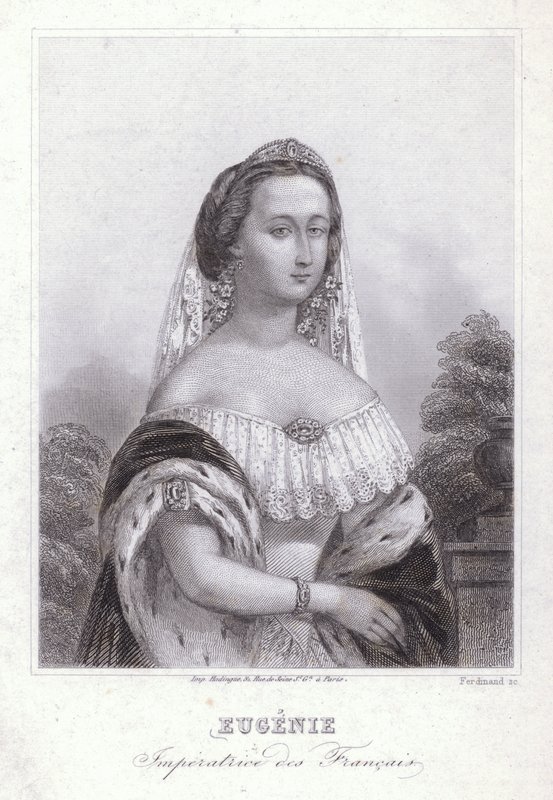 Imperatriz Eugenie, consorte de Napoleão I da França (gravura) de European School